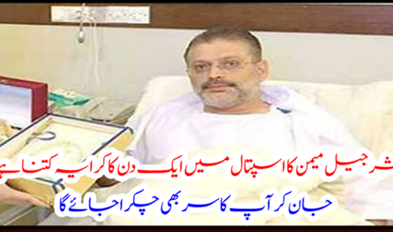 شرجیل میمن کا اسپتال میں ایک دن کا کرایہ کتنا ہے؟ جان کر آپ کا سر بھی چکرا جائے گا شرجیل میمن کا اسپتال میں ایک دن کا کرایہ کتنا ہے؟ جان کر آپ کا سر بھی چکرا جائے گا