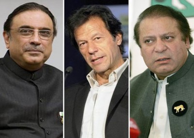 Asif Ali Zardari, Imran Khan, Nawaz Sharif