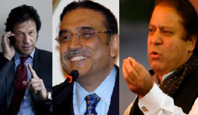 Nawaz Sharif Imran Khan and Asif Ali Zardari