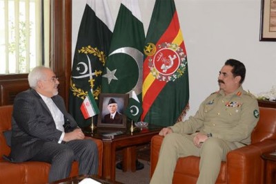 Javad Zarif And Raheel Sharif Meeting