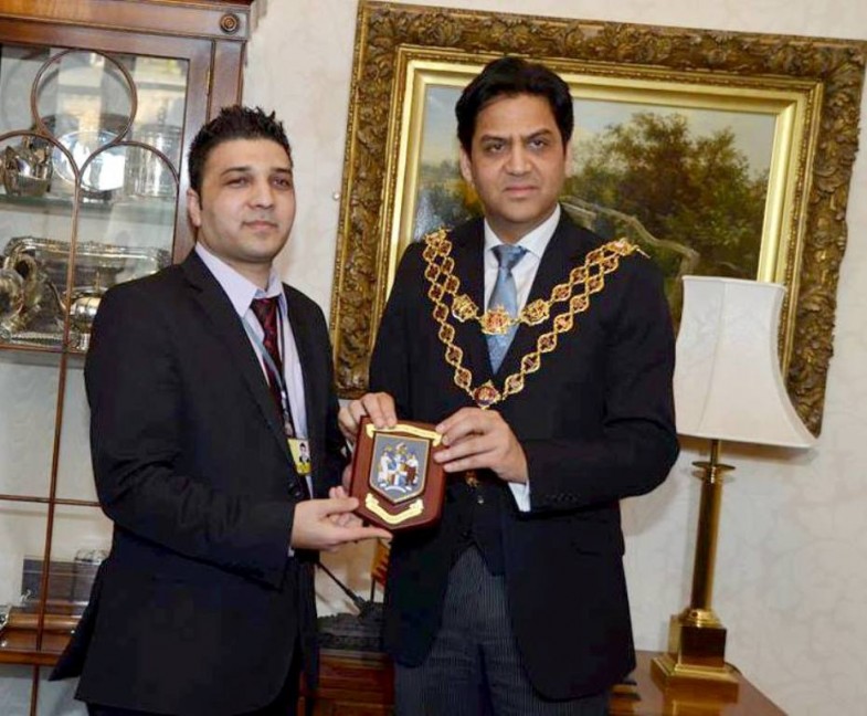 Kashif Sajjad with Lord Mayor