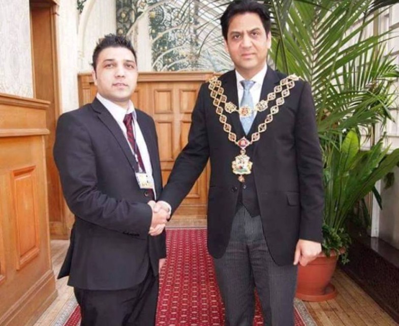 Kashif Sajjad with Lord Mayor