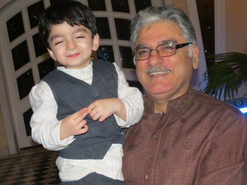 Jamshed Zafar with Grandson
