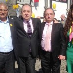 Tahir with Alex Salmond Ch Ramzan And Tasmeena Sheikh