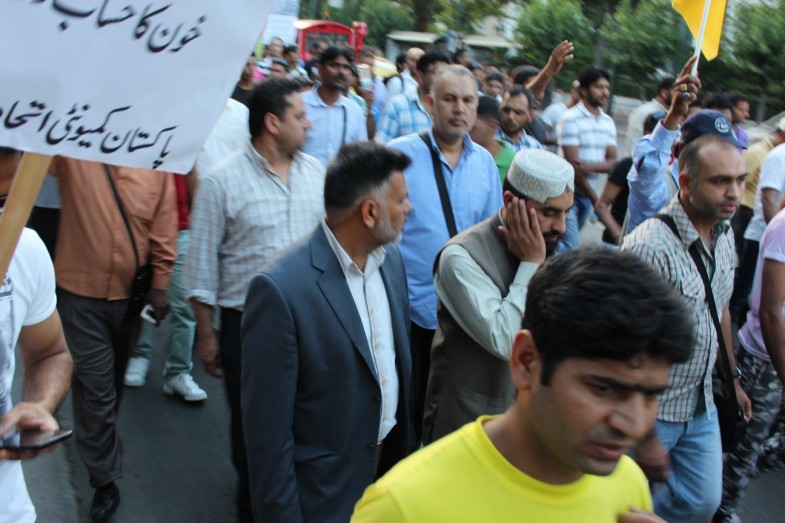 Muslims Massacres Against Pakistani Community Protest Rally