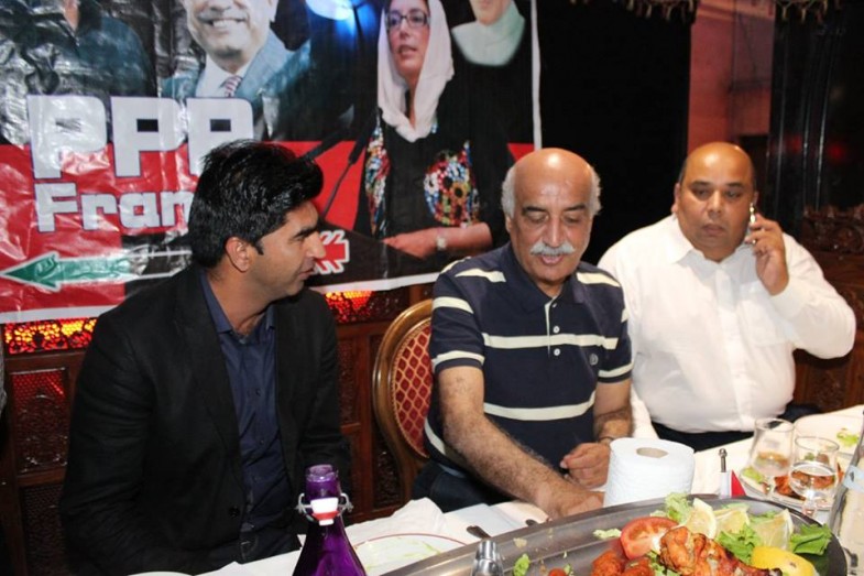 Ashfaq Ahmad and Khursheed Shah Meeting