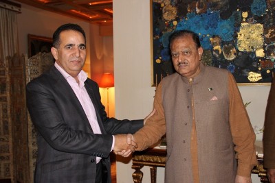 Raja Manzoor Janjua with Mamnoon Hussain