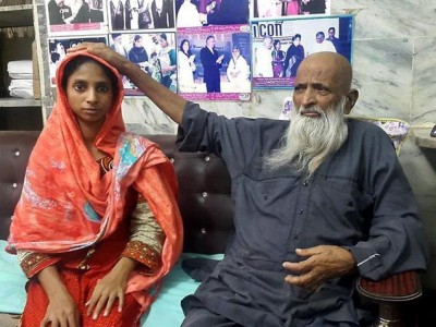 Abdul Sattar Edhi with Geeta