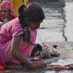 Girl Washing Cloth