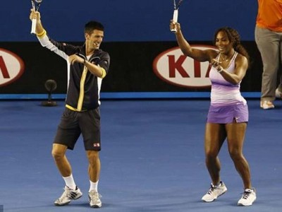 Serena and Novak Djokovic
