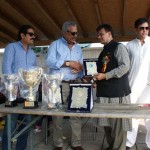 Zaheer Abbas presented Shield to Akram Bajwa
