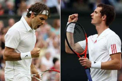  Andy Murray and Roger Federer