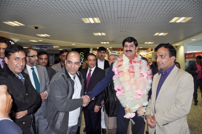 Chaudhry Fakhar ul Zaman Birmingham Airport Welcoming
