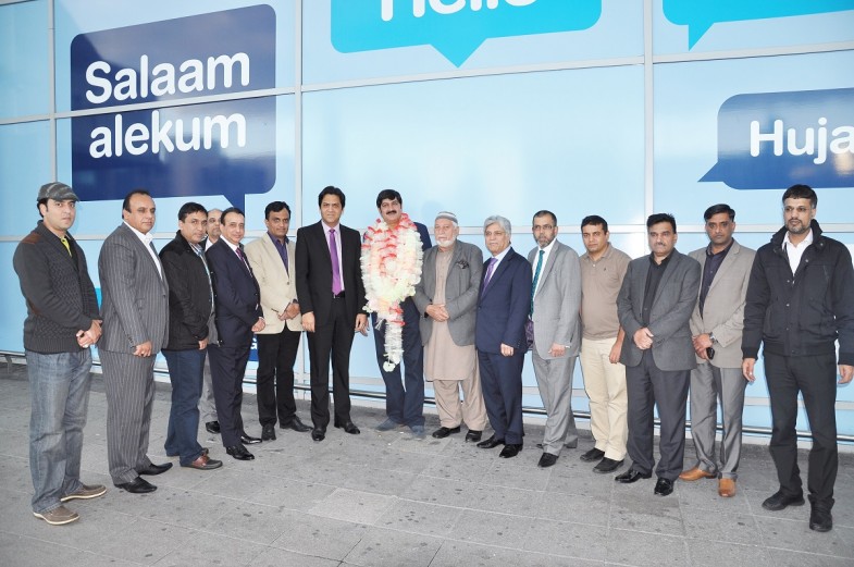 Chaudhry Fakhar ul Zaman Birmingham Airport Welcoming