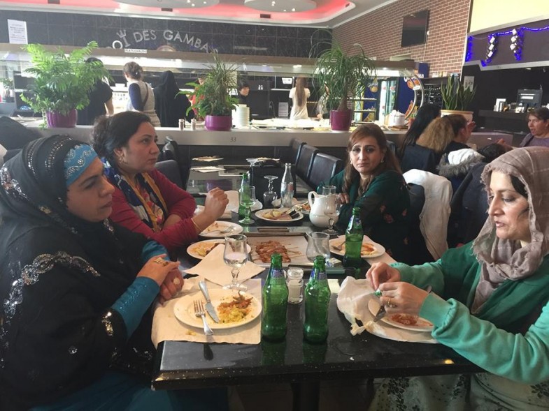 Shah Bano Mir,Adab Akademi Team,lunch