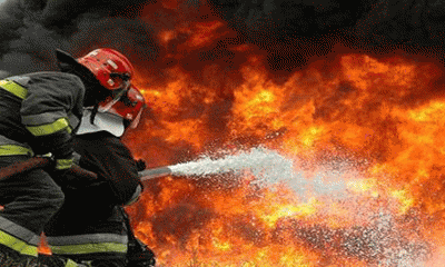 Fire Erupts in Factory