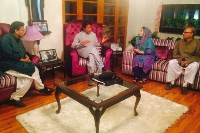 Imran Khan visits residence of Shaheed Marium Mukhtar