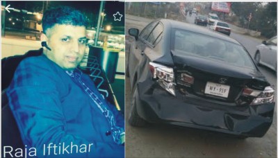 Azad Kashmir Raja Iftikhar injured in car accident