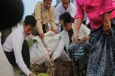 Myanmar: Aung San Suu Kyi tof filth cleanup campaign