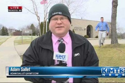 Reporter saw the robber fled the bank robbery brought