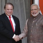 Narendra Modi with Nawaz Sharif