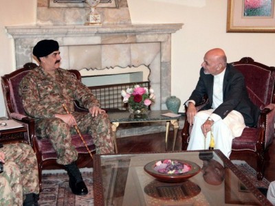 Raheel Sharif with Ashraf Ghani