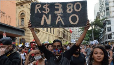 Krayunmyn growth in Brazil, protest
