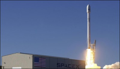 The satellite went into orbit