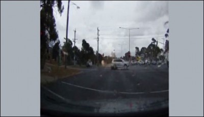 The driver escaped by lightning