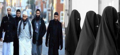 Muslim Man and Girls