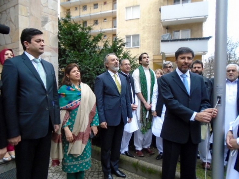 Germany Pakistan Flag Hoisting