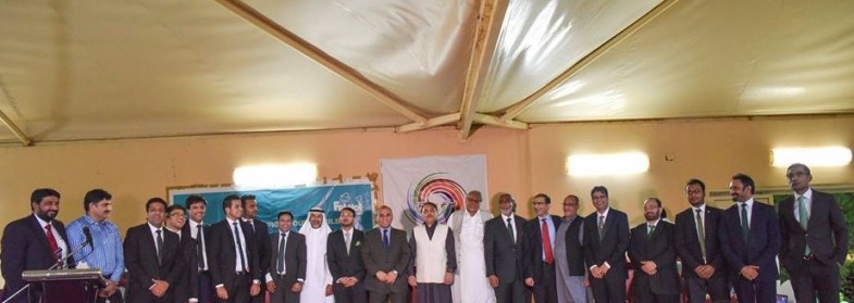 Group Photo of Bazm Members with the Ambassador Manzoor ul Haq, Ch. Shahbaz Hussain and others
