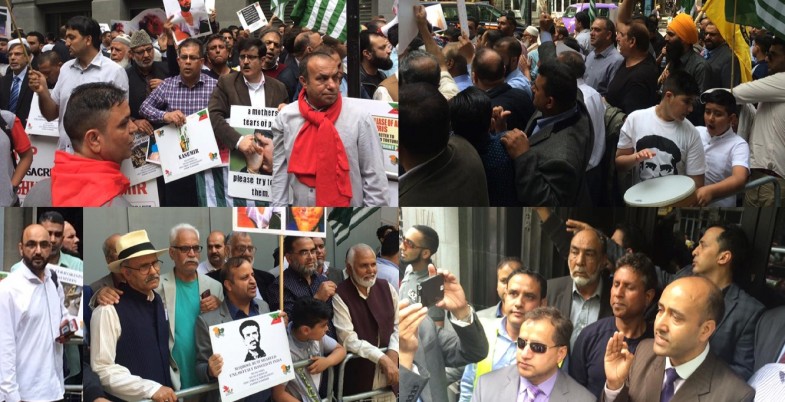 Indian High Commission in London Kashmiries Protests