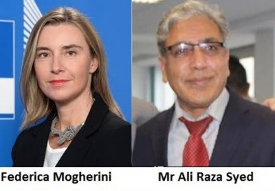 Federica Mogherini And Ali Raza Syed