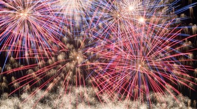 Spectacular fireworks show in Berlin