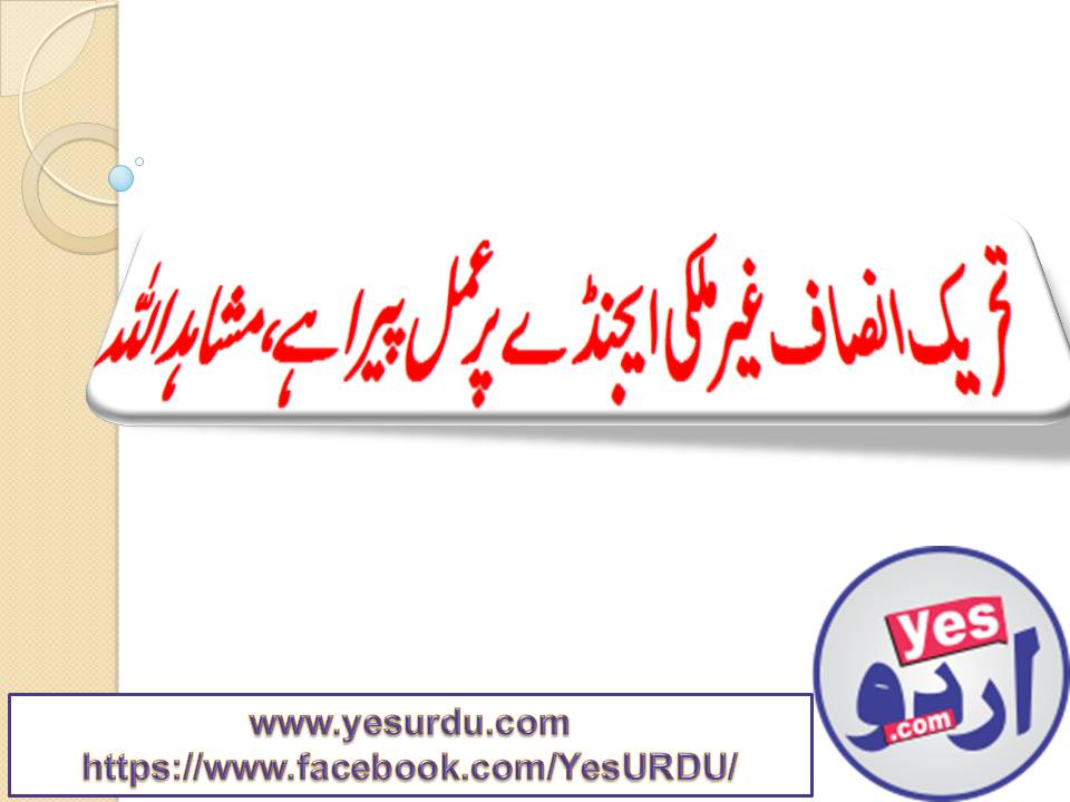 Pakistan Tehreek Insaf following intenational agenda against Pakistan