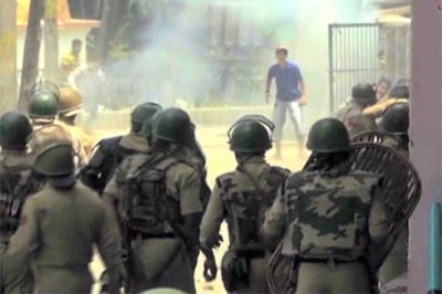 The 74th day of the tense situation in Kashmir , killing thirteen year old girl