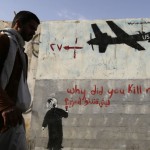 Yemen, A picture of innocent 5 to 6 year old boy condenming American Bombarment