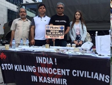 کشمیریوں پر بھارتی مظالم کے خلاف برسلز میں کشمیر کونسل ای یو کے تین روزہ کیمپ کا آغاز