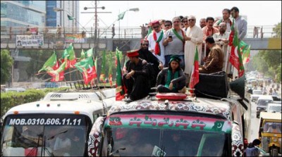  Raiwind March: PTI qaflyruanh different cities