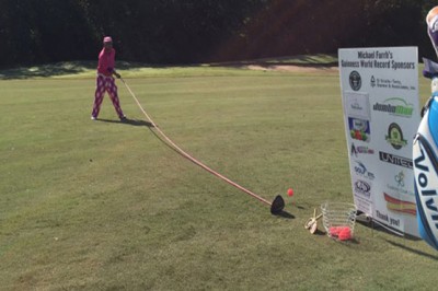 The man made a 28-foot 1-inch golf stick