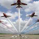 Spectacular stunt British aircraft in the Malaysian air show