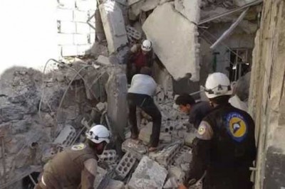 Syria air strike on a school, killing 35 people, including 11 children