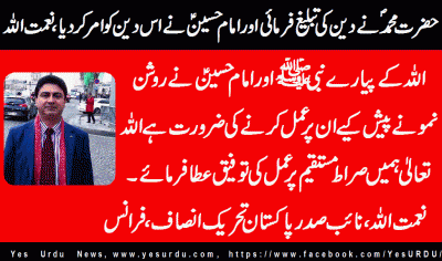 Naimat ullah Vice President PTI France