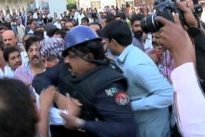 Rawalpindi police committee and PTA collision workers Square
