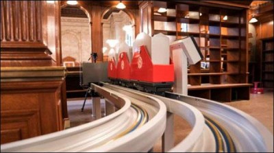 New York managed to deliver books Train Public Library
