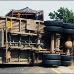Mach area of ​​Bolan district overturned trailer