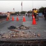 Crumbling main thoroughfares of Karachi