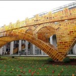 Showing 28 meters long golden moment in Beijing