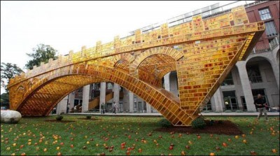 Showing 28 meters long golden moment in Beijing
